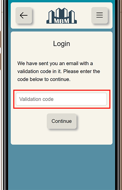 My Block Manager Screenshot Login Verification screen